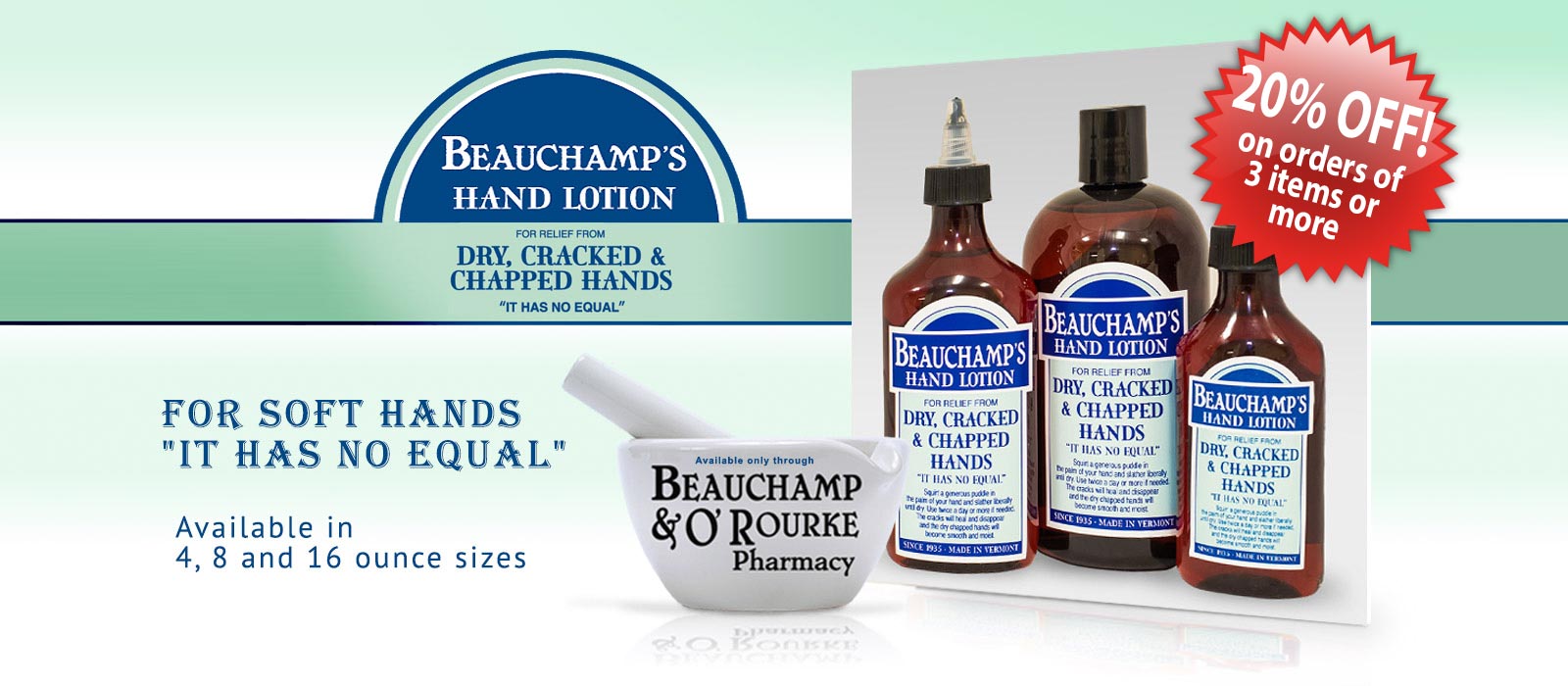 Hand Lotion, Dry Hands, Chapped Hands, Beauchamp's Hand Lotion